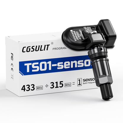 CGSULIT TS01 Universal Programmable TPMS Sensor Black Alloy Valve