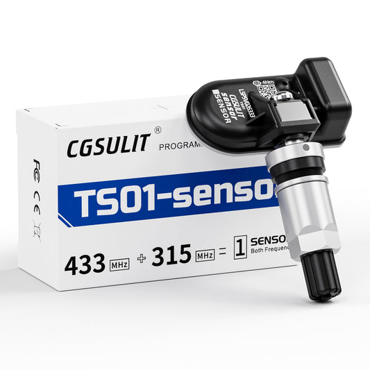 CGSULIT TS01 Universal Programmable TPMS Sensor Silver Alloy Valve