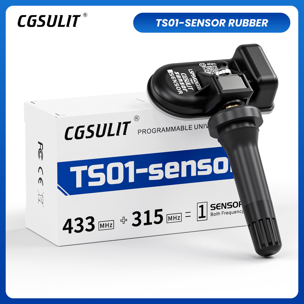 CGSULIT TS01 Universal Programmable TPMS Sensor Rubber Valve
